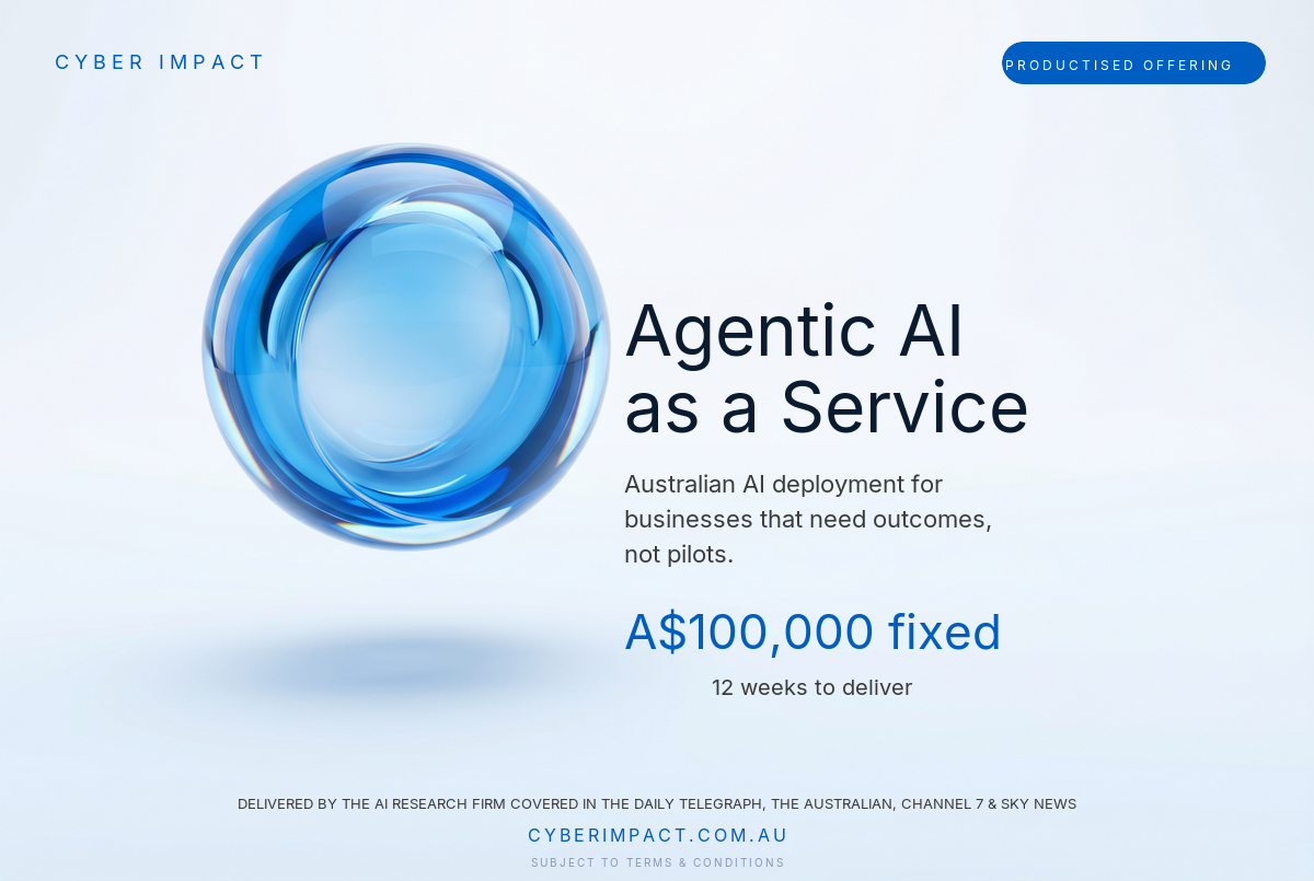Agentic As A Service, productised AI deployment by Cyber Impact